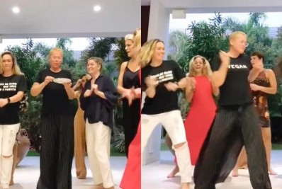 Xuxa grava vídeo com ex-paquitas e relembra coreografia do 'Planeta Xuxa'