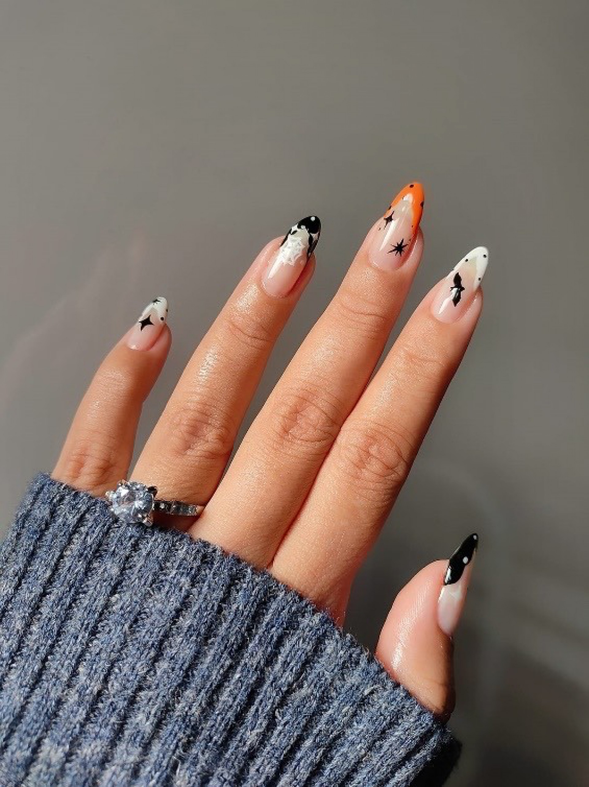 Unhas - nails arts - para o Dia das Bruxas