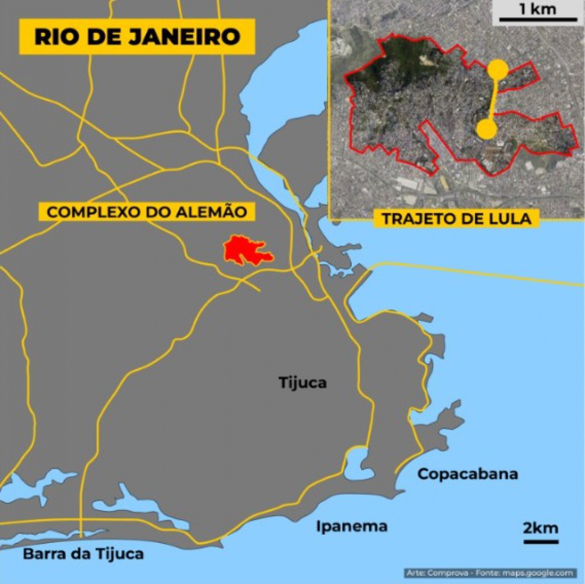 Caminhada aconteceu na Estrada do Itararé, no Complexo do Alemão - David Michelson/Projeto Comprova