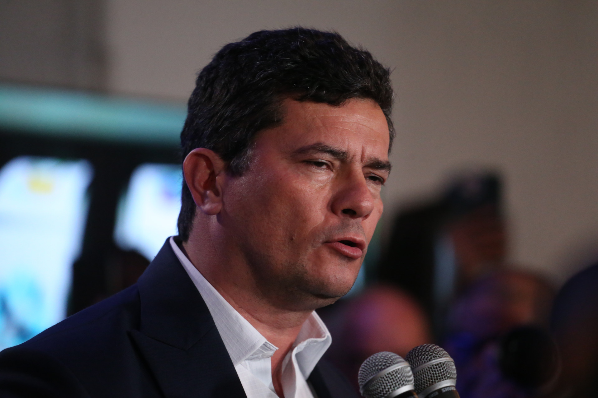 Os candidatos à presidência da Republica se enfrentam neste ultimo debate 2° turno da campanha presidencial nesta sexta-feira(28). Na foto: Sérgio Moro - Cléber Mendes/Agência O Dia