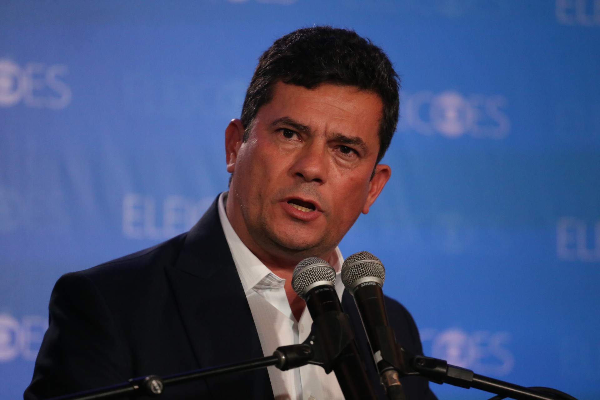 Os candidatos à presidência da Republica se enfrentam neste ultimo debate 2° turno da campanha presidencial nesta sexta-feira(28). Na foto: Sergio Moro - Cléber Mendes/Agência O Dia