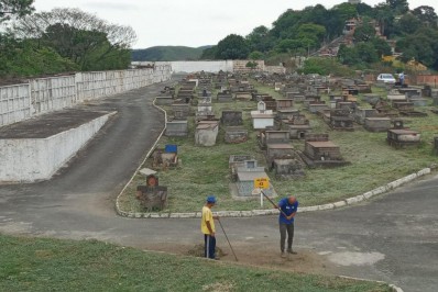 Prefeitura realiza mutirão de manutenção no cemitério municipal