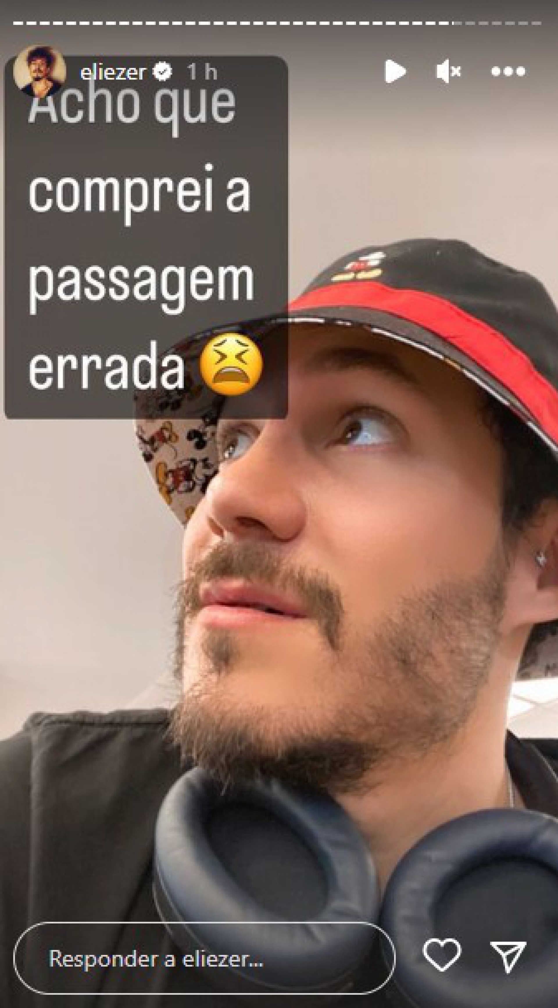 Eliezer compra passagem errada durante viagem com Viih Tube - Reprodução Internet