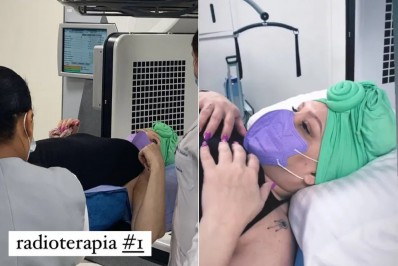 Em tratamento contra câncer, Simony faz primeira sessão de radioterapia