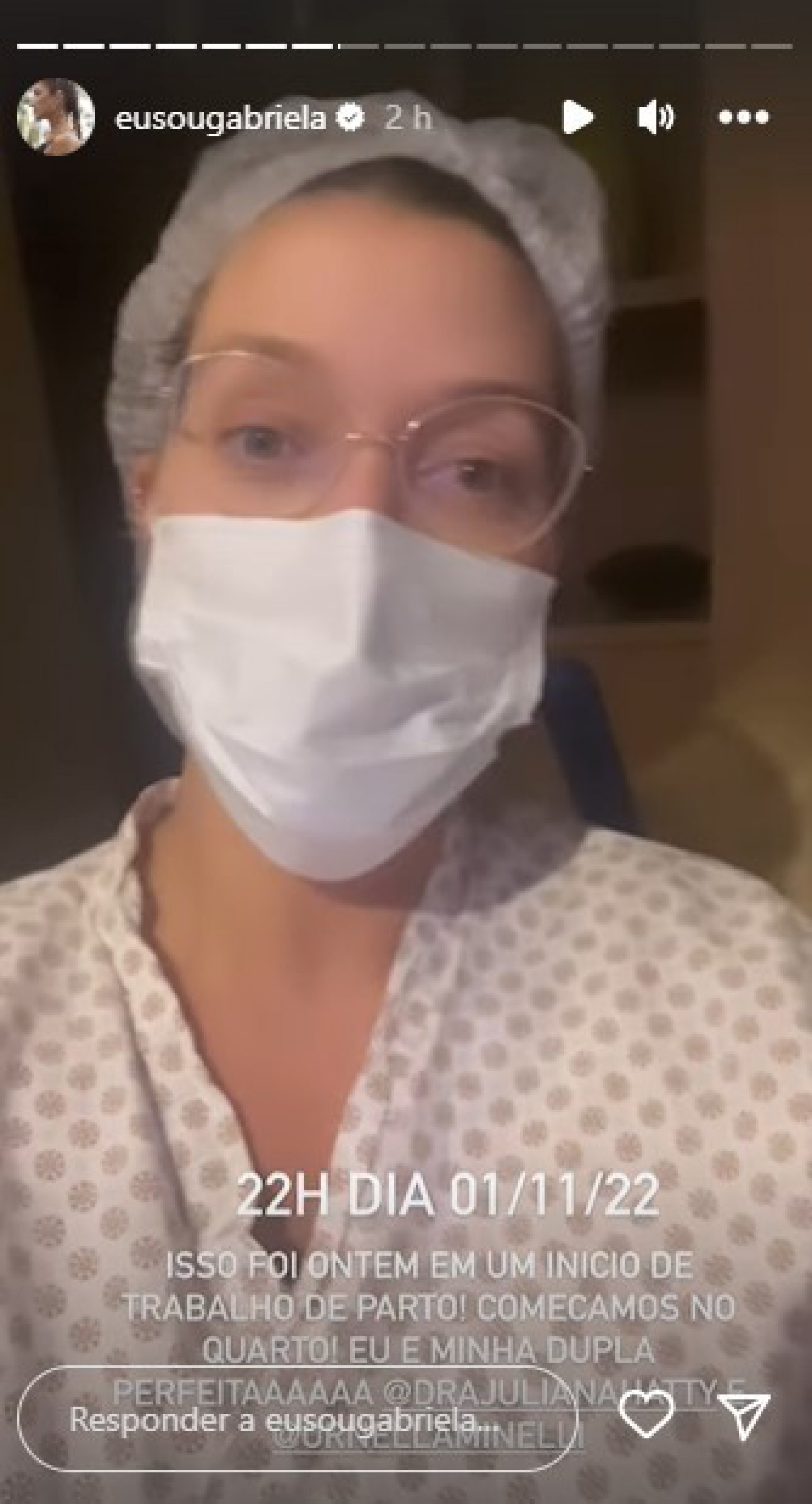 Gabriela Pugliesi mostra fases do parto - Reprodução Internet