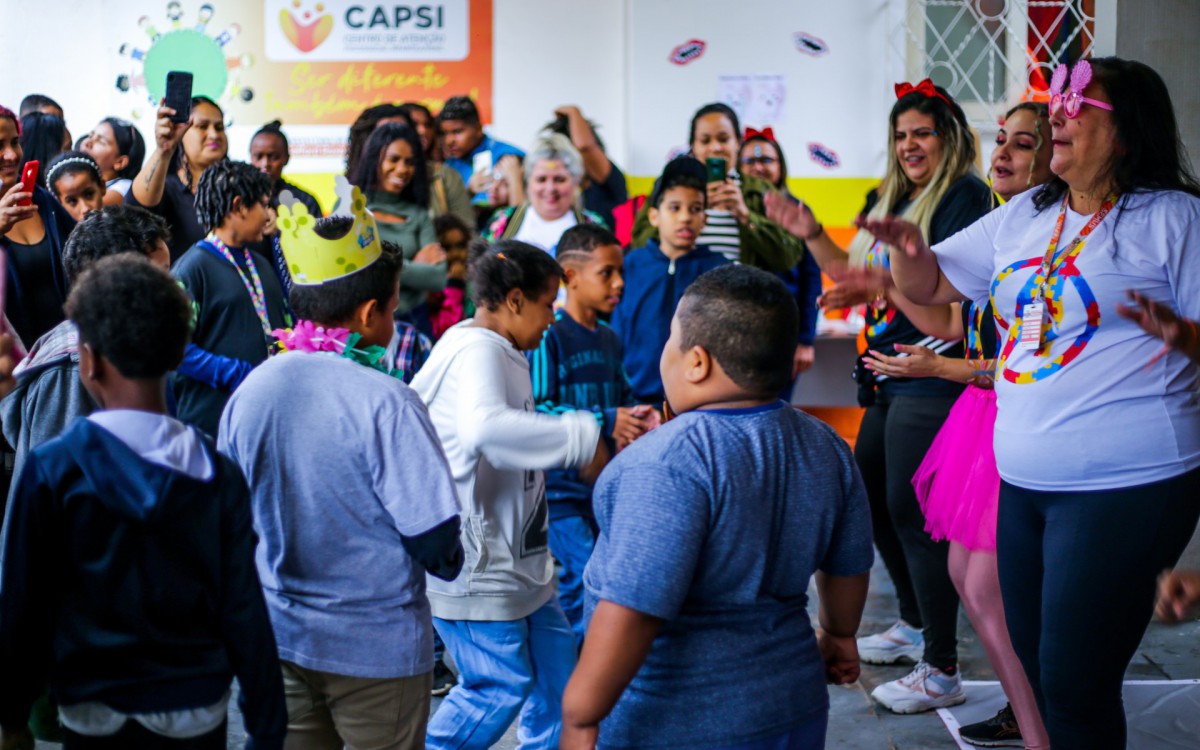 Durante a festa do Capsi, crian&ccedil;as, funcion&aacute;rios e familiares se divertiram &agrave; vontade