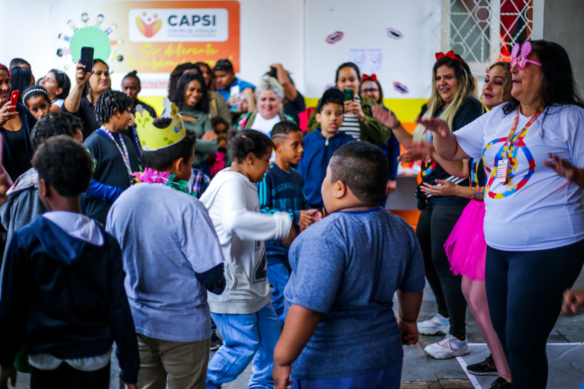 Durante a festa do Capsi, crianças, funcionários e familiares se divertiram à vontade - Rafael Barreto / PMBR