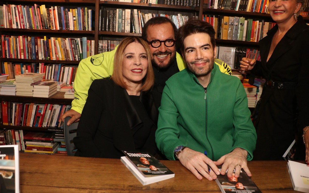 Wolf Maya com Li&egrave;ge Monteiro e Luiz Fernando Coutinho