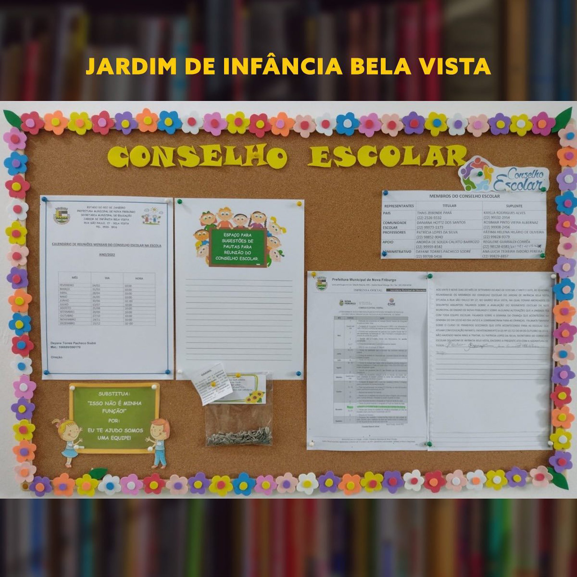 Mural do conselho escolar traz transpar&ecirc;ncia de dados educacionais e financeiros nas unidades escolares