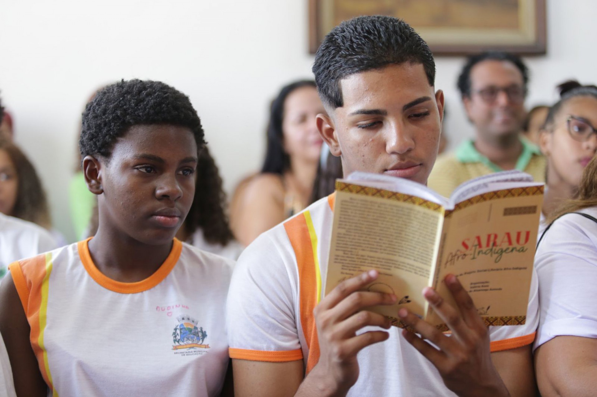 Aluno da Escola Municipal Manoel Gomes, Guilherme Victor destacou a profundidade dos textos - Rafael Barreto / PMBR