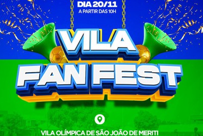 Vila Fan Fest: jogos da seleção brasileira serão transmitidos na Vila Olímpica de Meriti