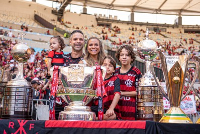 Diego Alves e Diego Ribas discursam no Maracanã antes de partida contra o Avaí