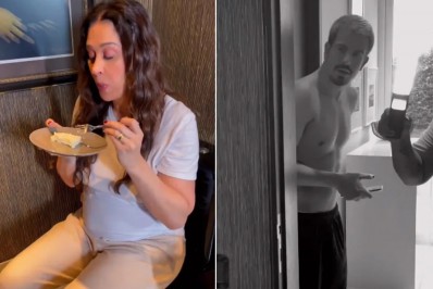 Grávida, Claudia Raia mostra reação do filho ao vê-la comendo no banheiro