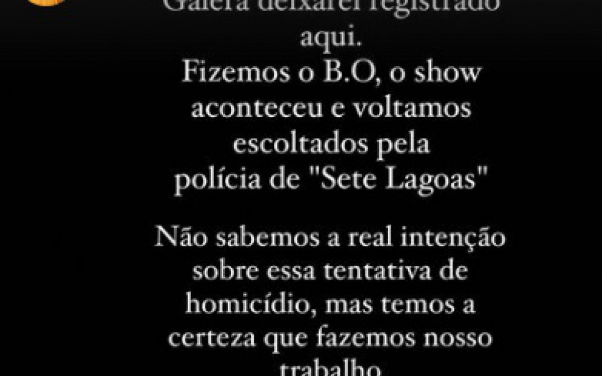 DJ Gabriel do Borel registra boletim de ocorrência após van ser atingida por tiros