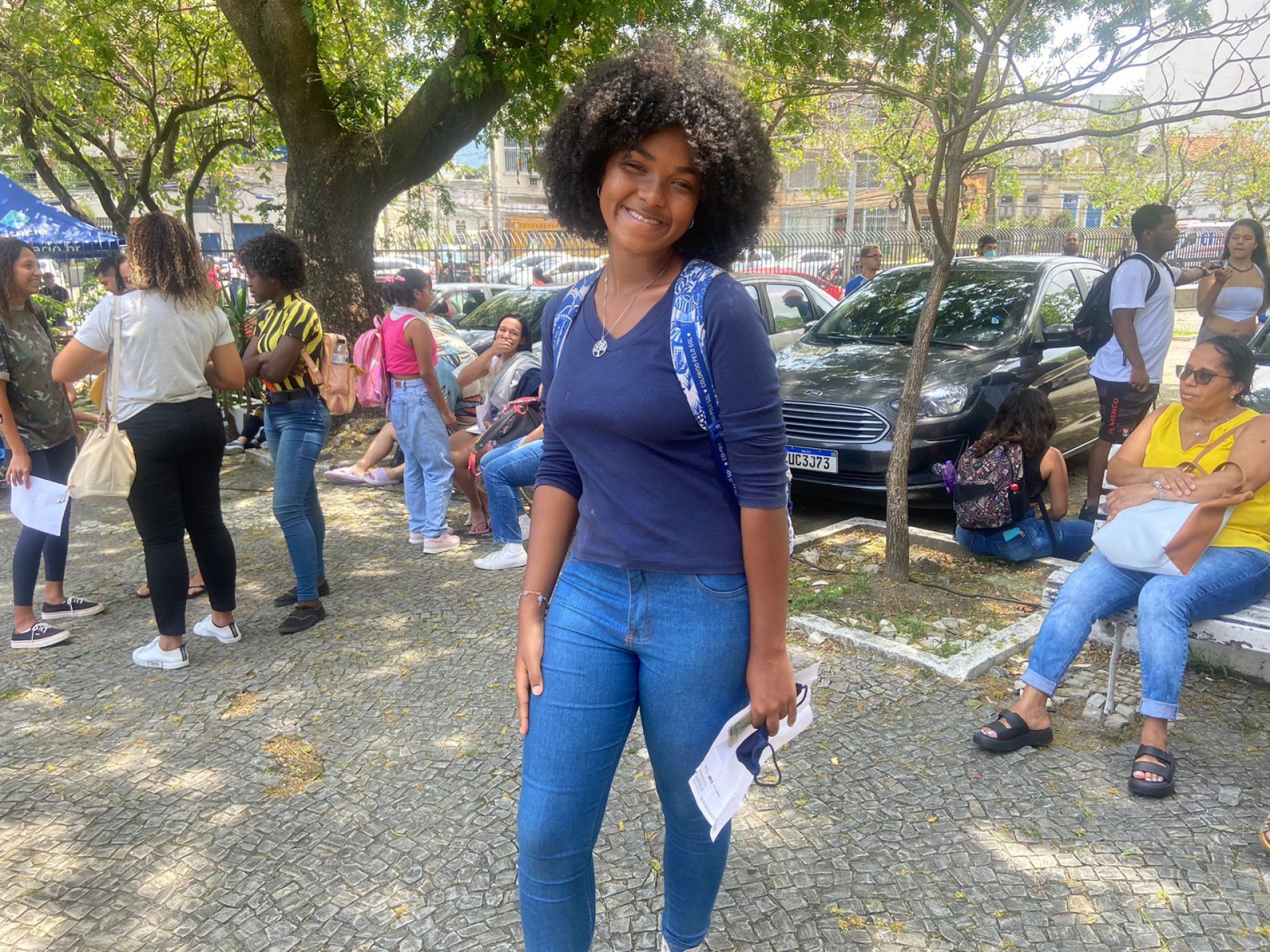 Nayana Alves, 16 anos, está fazendo o Enem para teste - Redação O Dia