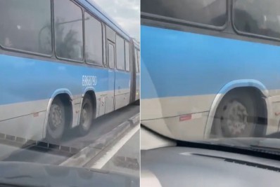 Roda traseira de BRT quase se solta durante viagem