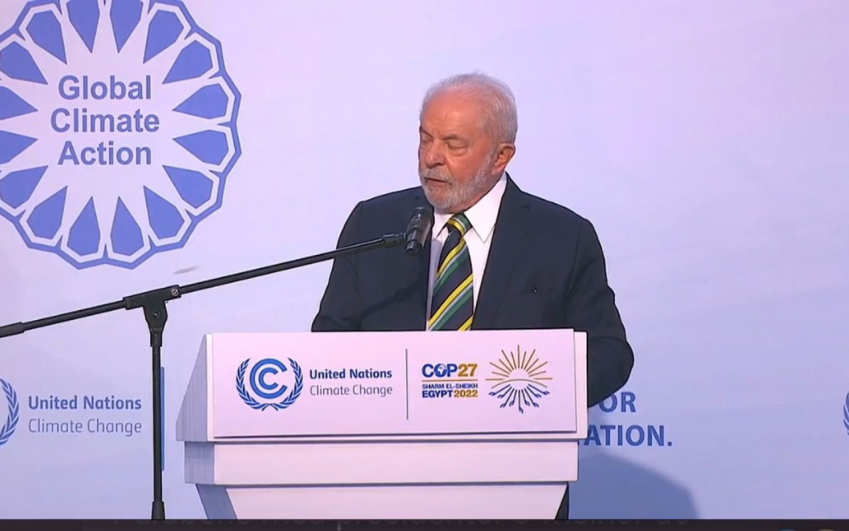 Em seu discurso na COP-27, Lula destacou os efeitos catastróficos da mudança climática - Facebook/Reprodução