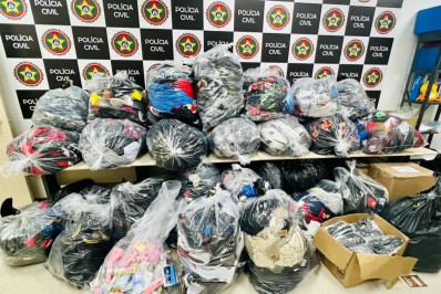 Polícia realiza operação contra venda de produtos falsificados em área de milícia em Itaboraí
