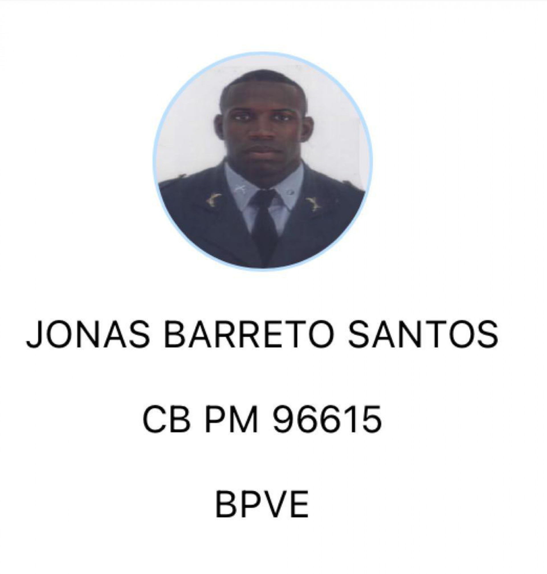 Cabo Jonas Barreto Santos foi preso em flagrante pelo crime