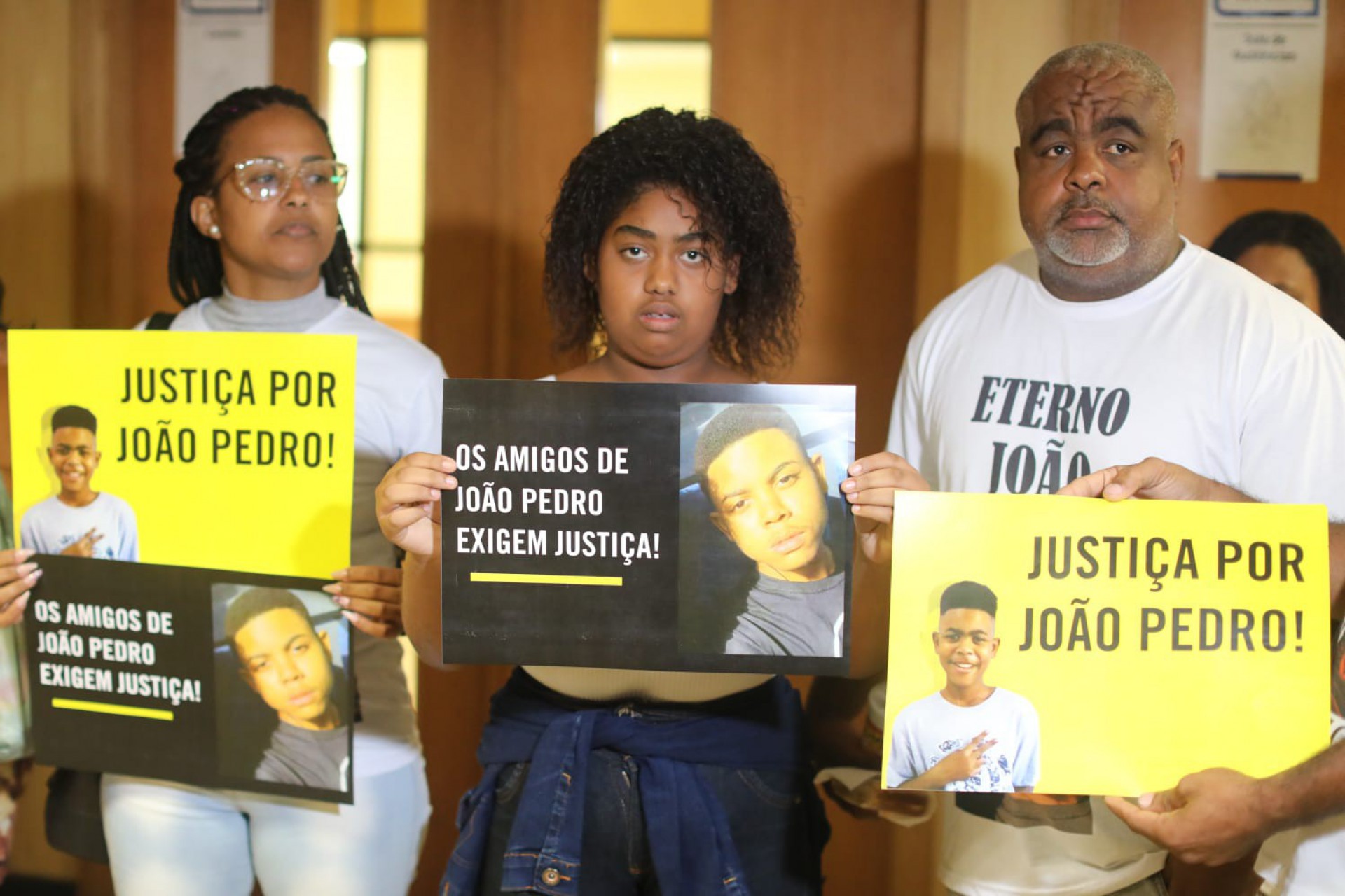 Segunda audiência de julgamento no caso do menino João Pedro, no Fórum de São Gonçalo, nesta quarta-feira (16) - Pedro Ivo/ Agência O Dia