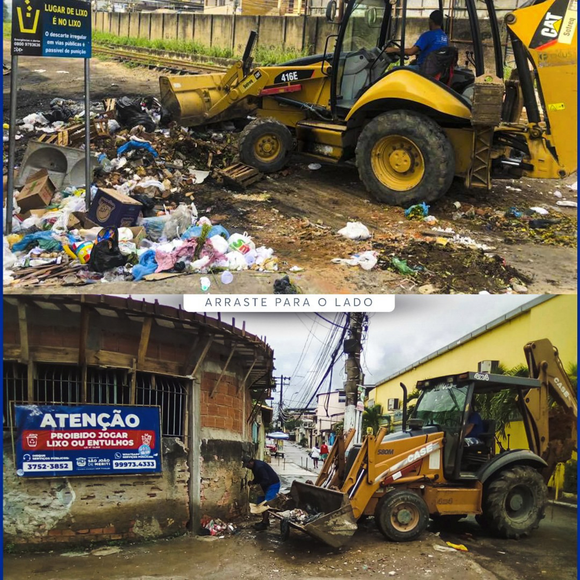 A Prefeitura de S&atilde;o Jo&atilde;o de Meriti realizou a retirada de entulhos por todo munic&iacute;pio