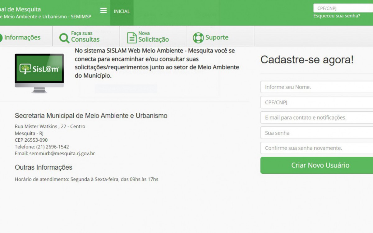 Sistema de licenciamento ambiental online come&ccedil;a a funcionar