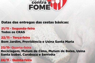 Luta contra a fome no município tem mais uma etapa programada por um período de seis meses
