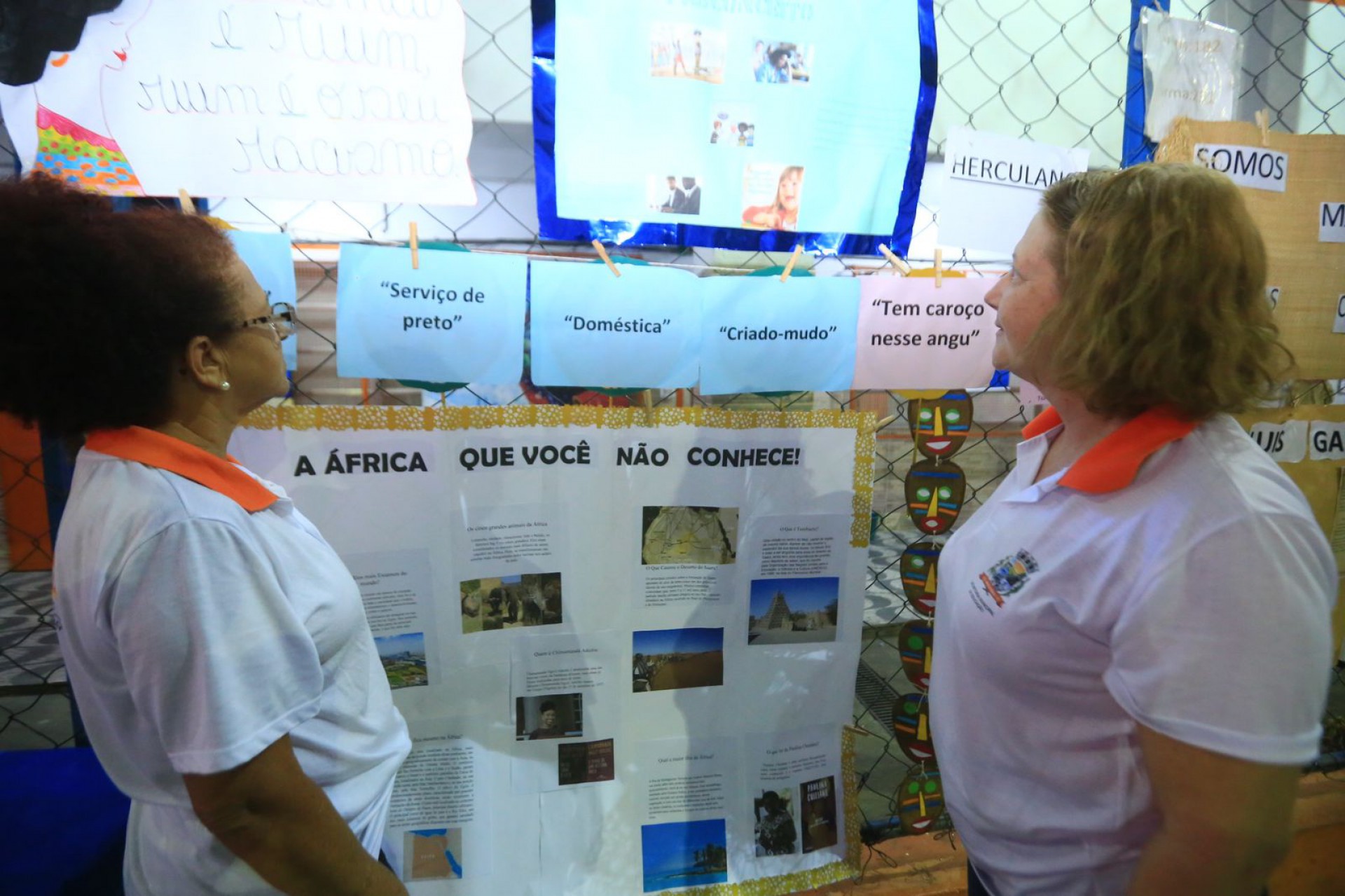 As alunas aproveitaram o evento e conferiram os trabalhos feitos durante todo o ano - Rafael Barreto / PMBR