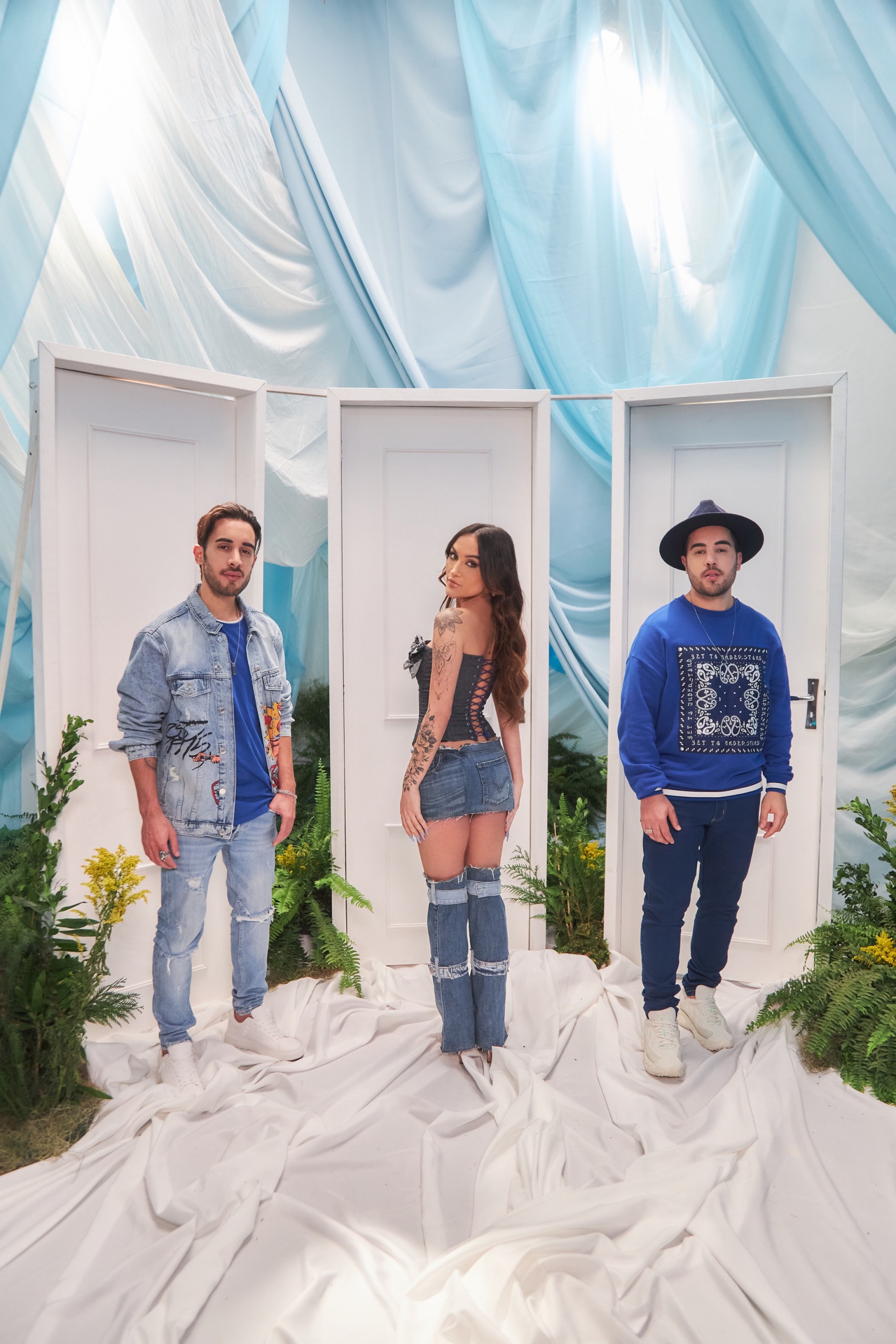 A banda Melim &eacute; formada pelos irm&atilde;os Diogo (esq.), Gabi e Rodrigo - Divulga&ccedil;&atilde;o/S&eacute;rgio Blazer