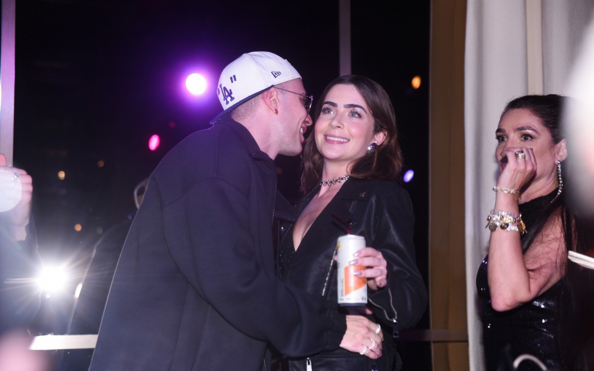 Jade Picon celebrou estreia na SPFW em festa com o irm&atilde;o, Leo Picon