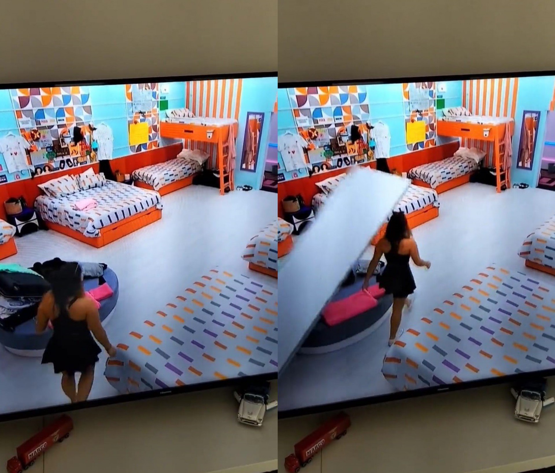 Porta atingiu a cabeça de Mafalda Diamond - Reprodução/Twitter