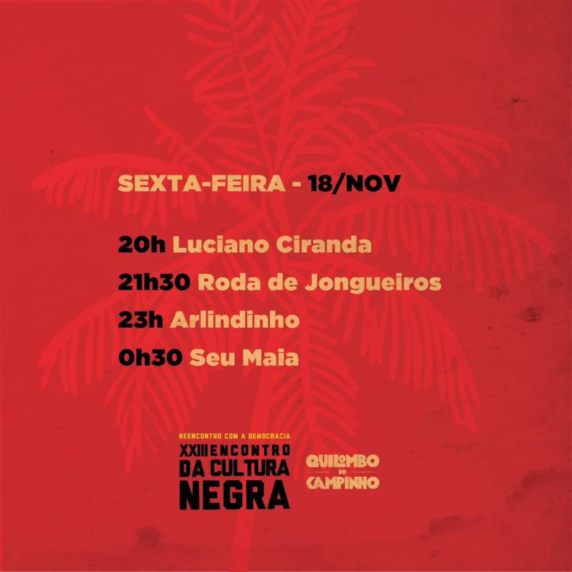Abertura da programa&ccedil;&atilde;o em Paraty - Dia 20 de novembro Dia da Consci&ecirc;ncia Negra