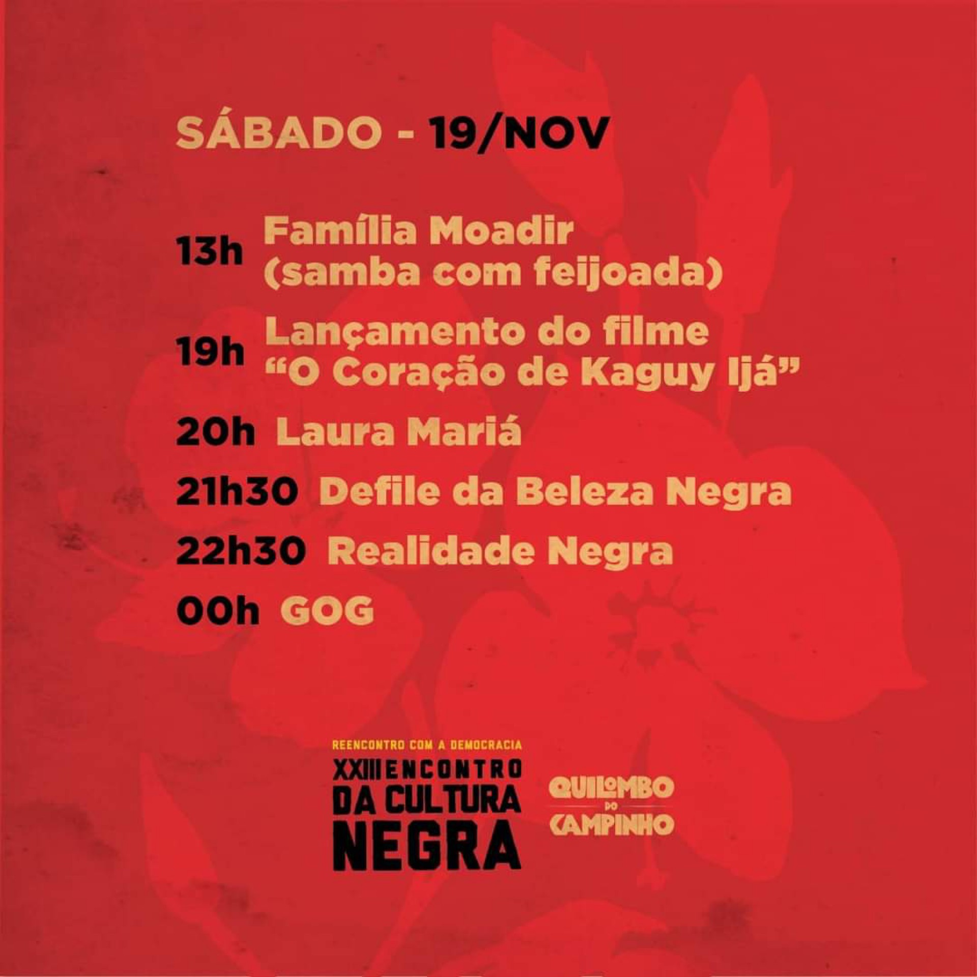 Programação Consciência Negra segue em Paraty - Divulgação/Quilombo Campinho