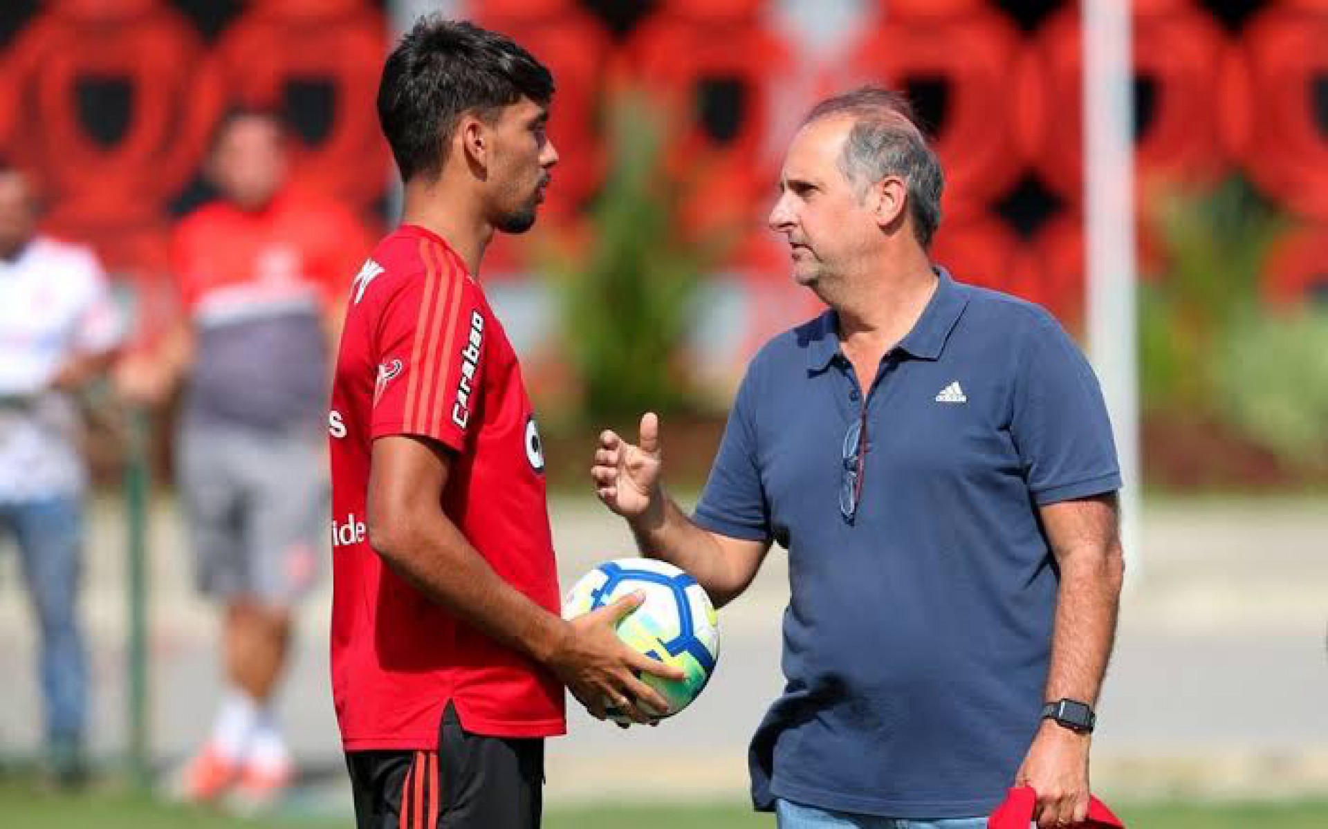 Carlos Noval e Lucas Paquetá nos tempos de Flamengo - Divulgação/Flamengo