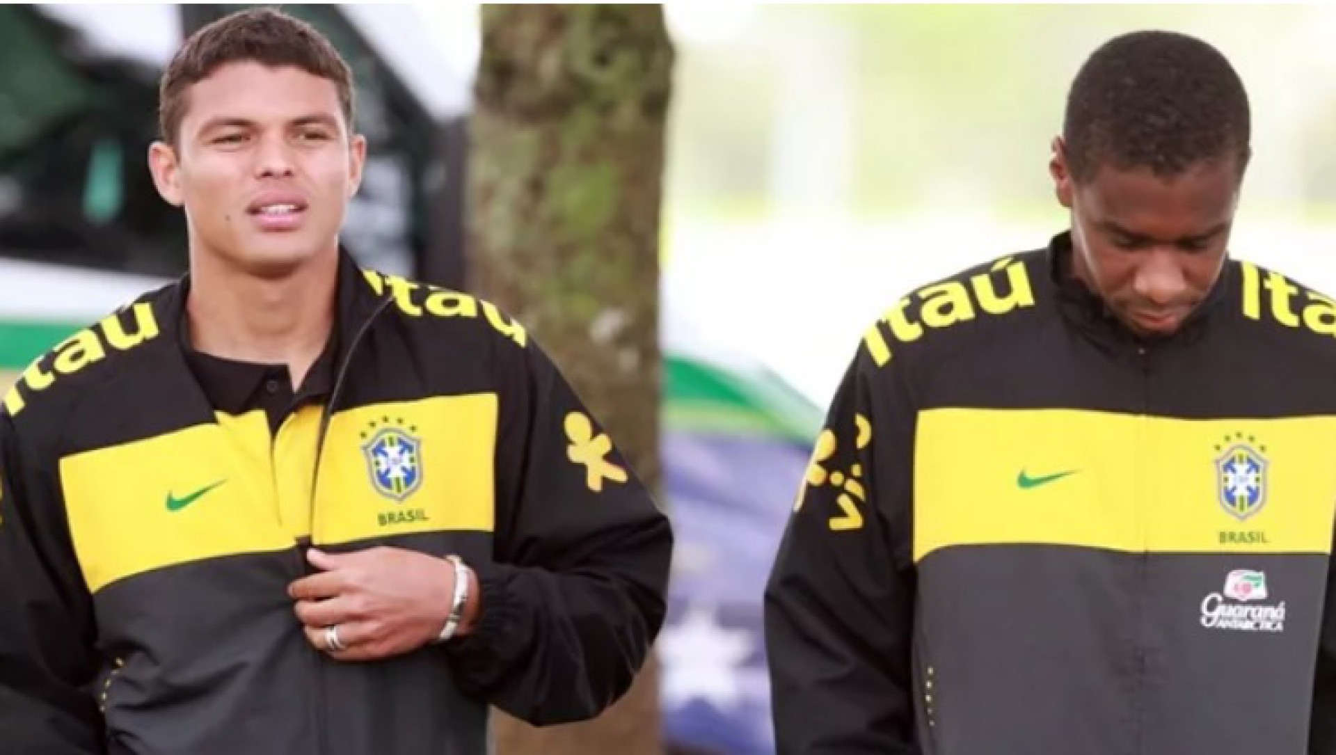 Juan e Thiago Silva foram companheiros na sele&ccedil;&atilde;o brasileira - Divulga&ccedil;&atilde;o