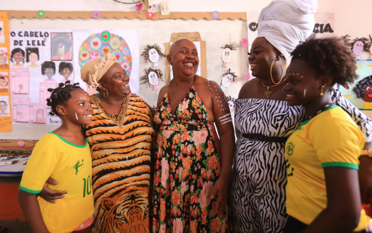 Maria Eduarda, Vera Parecida, Dayse Maria, Vit&oacute;ria Cristina e Evelyn Vit&oacute;ria comemoraram o Dia da Consci&ecirc;ncia Negra