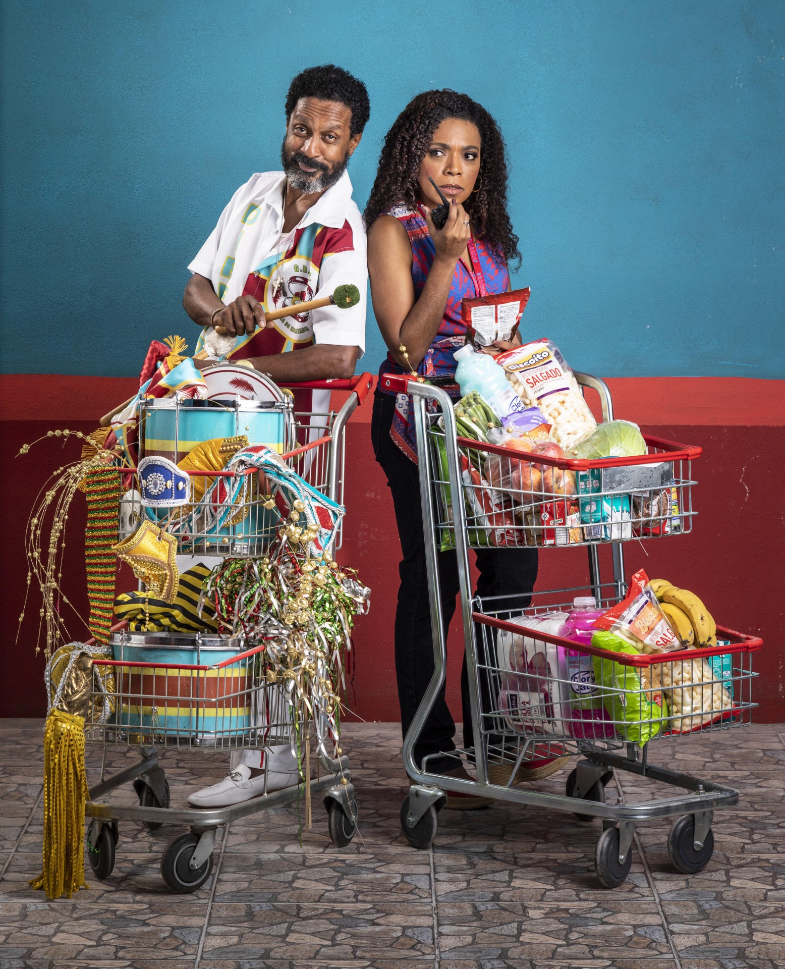 Eraldo (Luis Miranda) e Ol&iacute;mpia (Vilma Melo) - Globo/Sergio Zalis