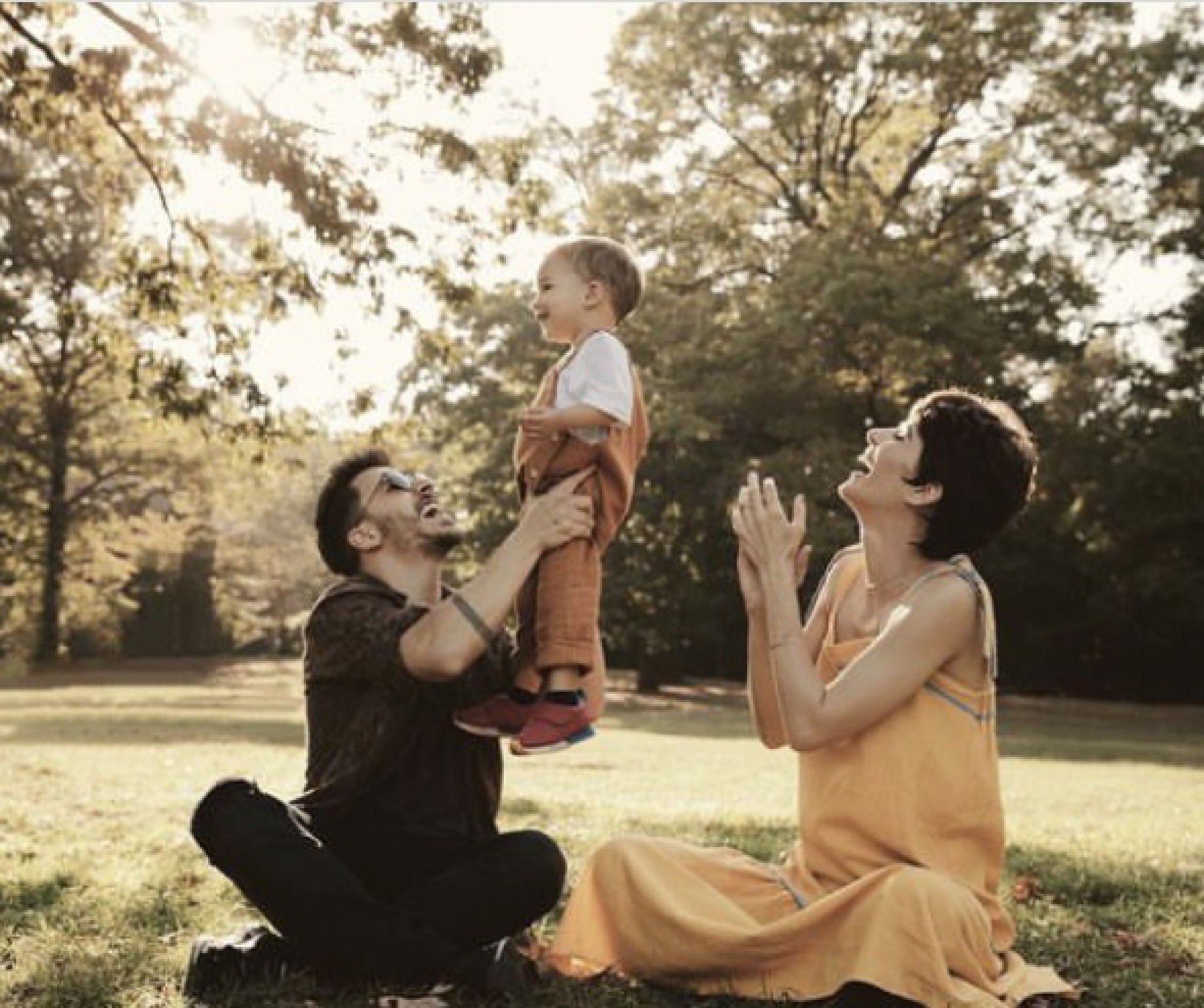 Mônica Benini, Junior Lima e o filho, Otto - Reprodução / Instagram