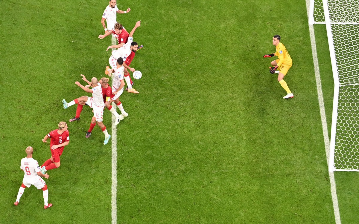Partida entre Dinamarca e Tun&iacute;sia foi a primeira sem gols na Copa do Mundo de 2022