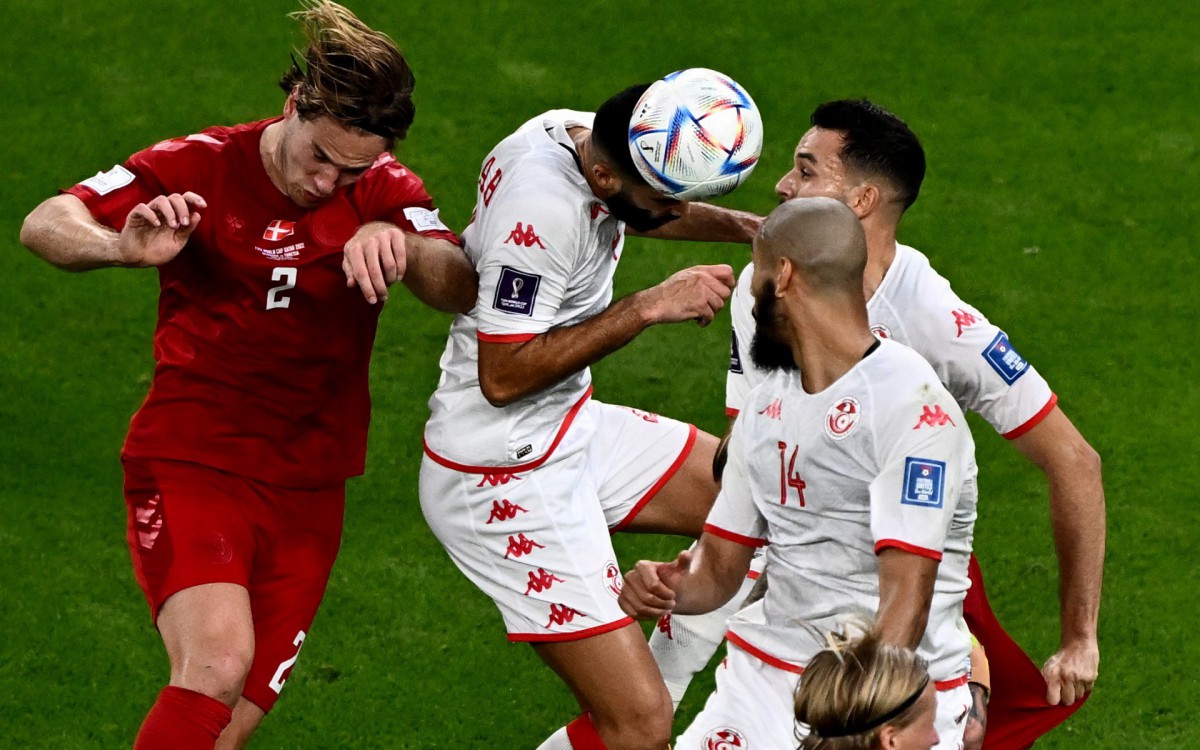 Partida entre Dinamarca e Tun&iacute;sia foi a primeira sem gols na Copa do Mundo de 2022