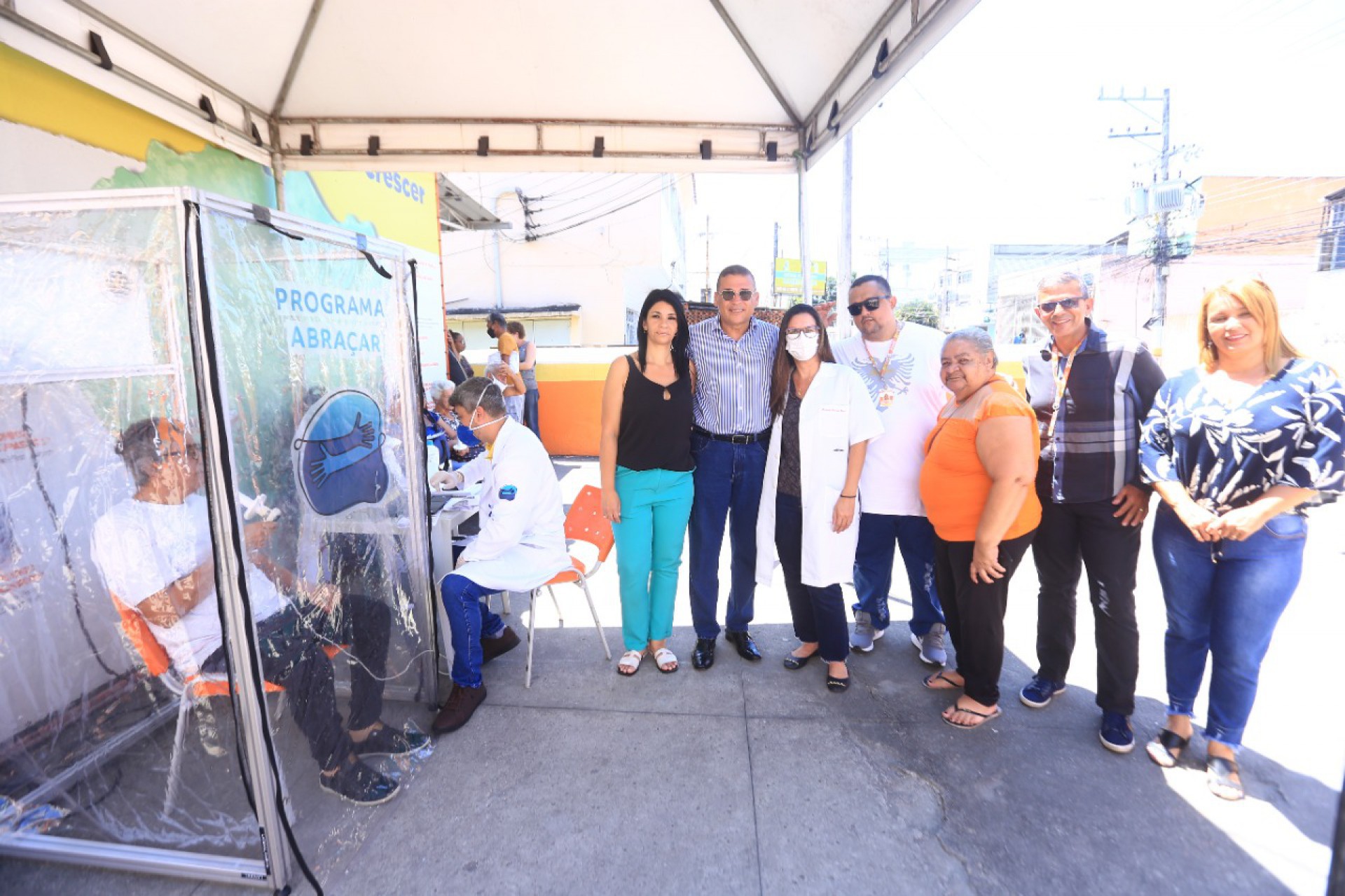 Equipe da Secretaria Municipal de Saúde acompanhou o mutirão de exames de espirometria - Rafael Barreto / PMBR