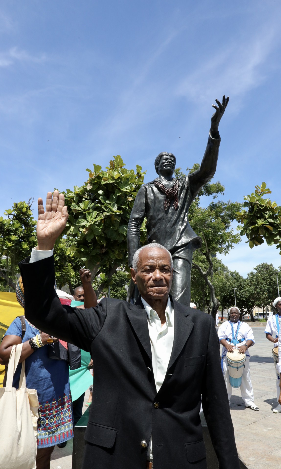 Filho do Almirante Negro, Adalberto Cândido, conhecido como Seu Candinho - Beth Santos / Prefeitura do Rio