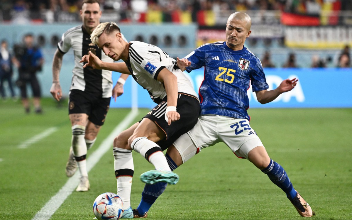 Partida entre Alemanha e Japão teve virada japonesa em primeiro jogo do Grupo E  - AFP