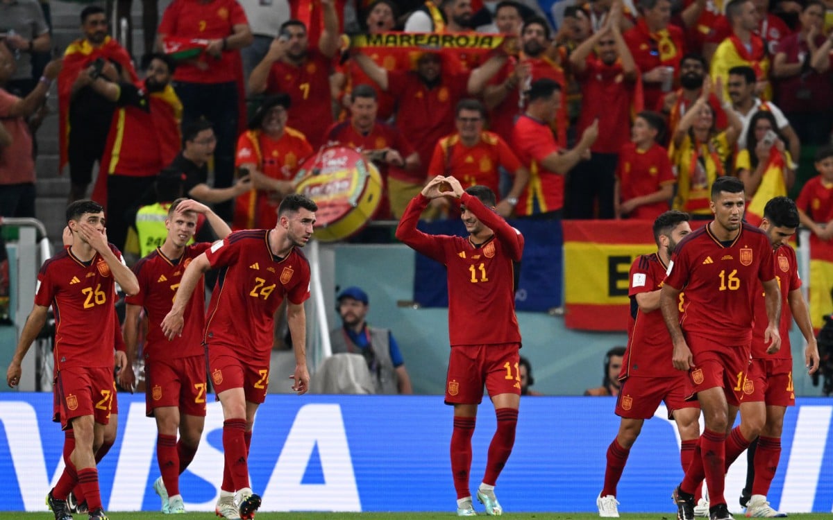Espanha vence a Costa Rica e larga bem na Copa do Mundo - AFP