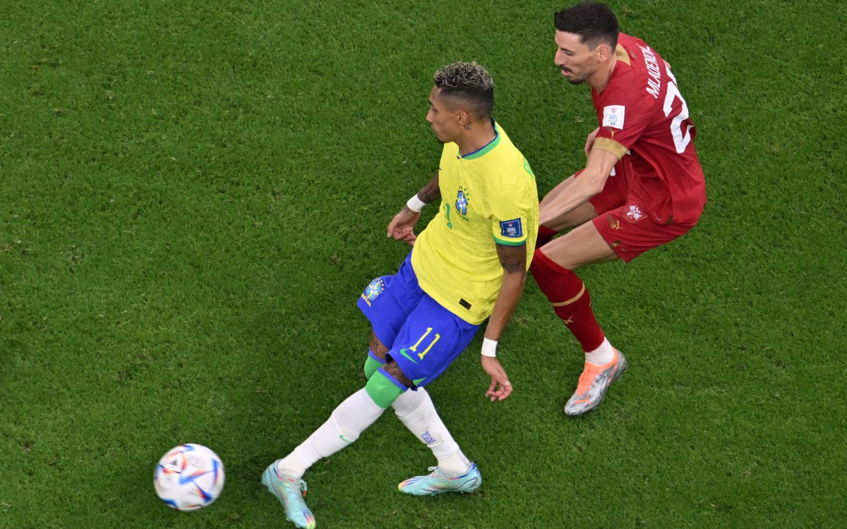 Brasil fez sua estreia na Copa do Mundo contra a S&eacute;rvia