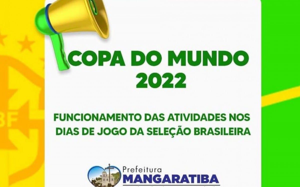 Mangaratiba altera horário de expediente durante a Copa de 2022 |  Mangaratiba | O Dia