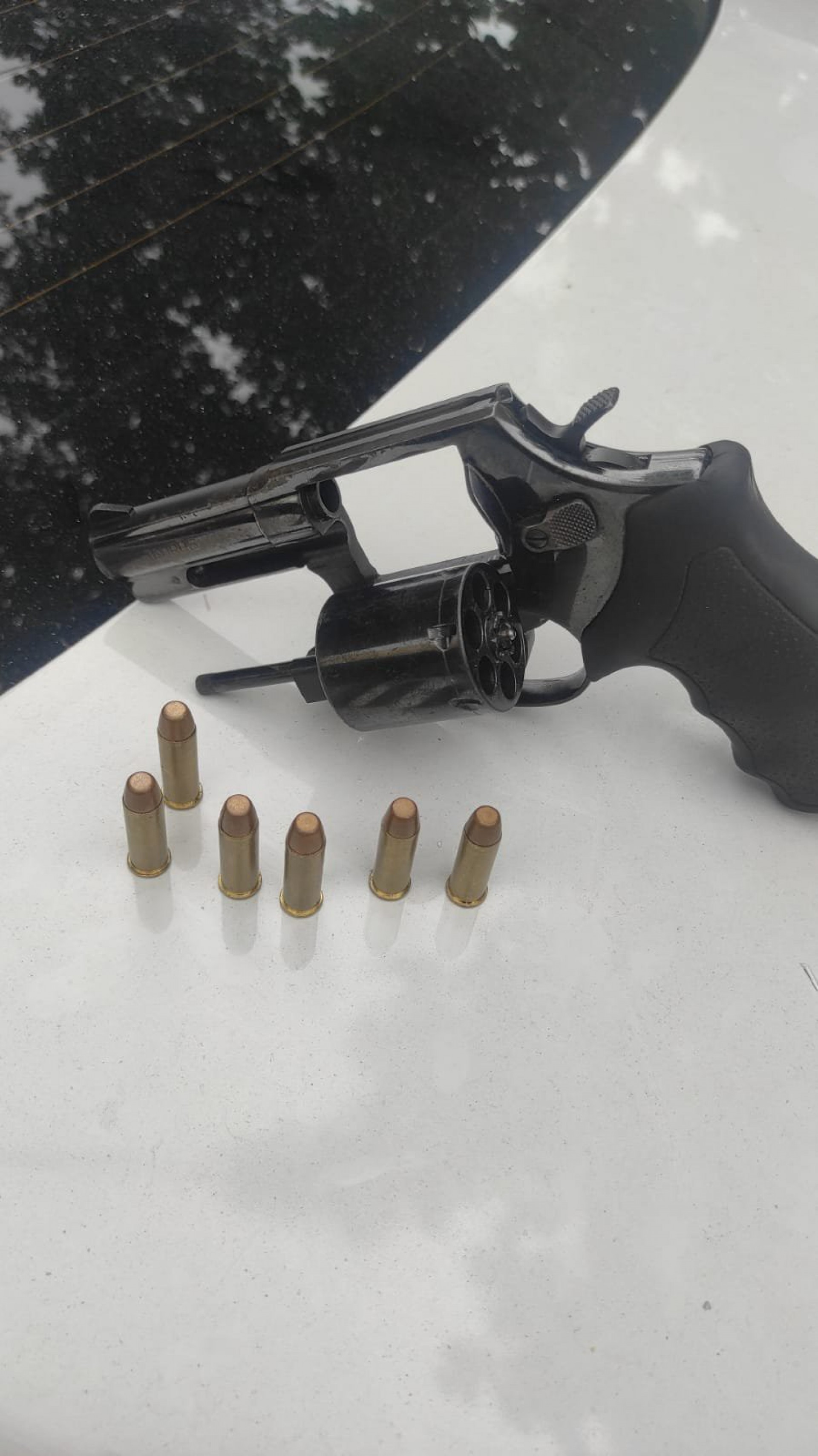 Uma arma e um automóvel foram apreendidos