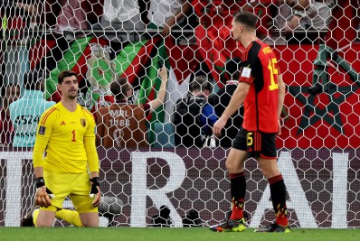 Confira as imagens da vitória de Marrocos sobre a Bélgica na Copa do Mundo