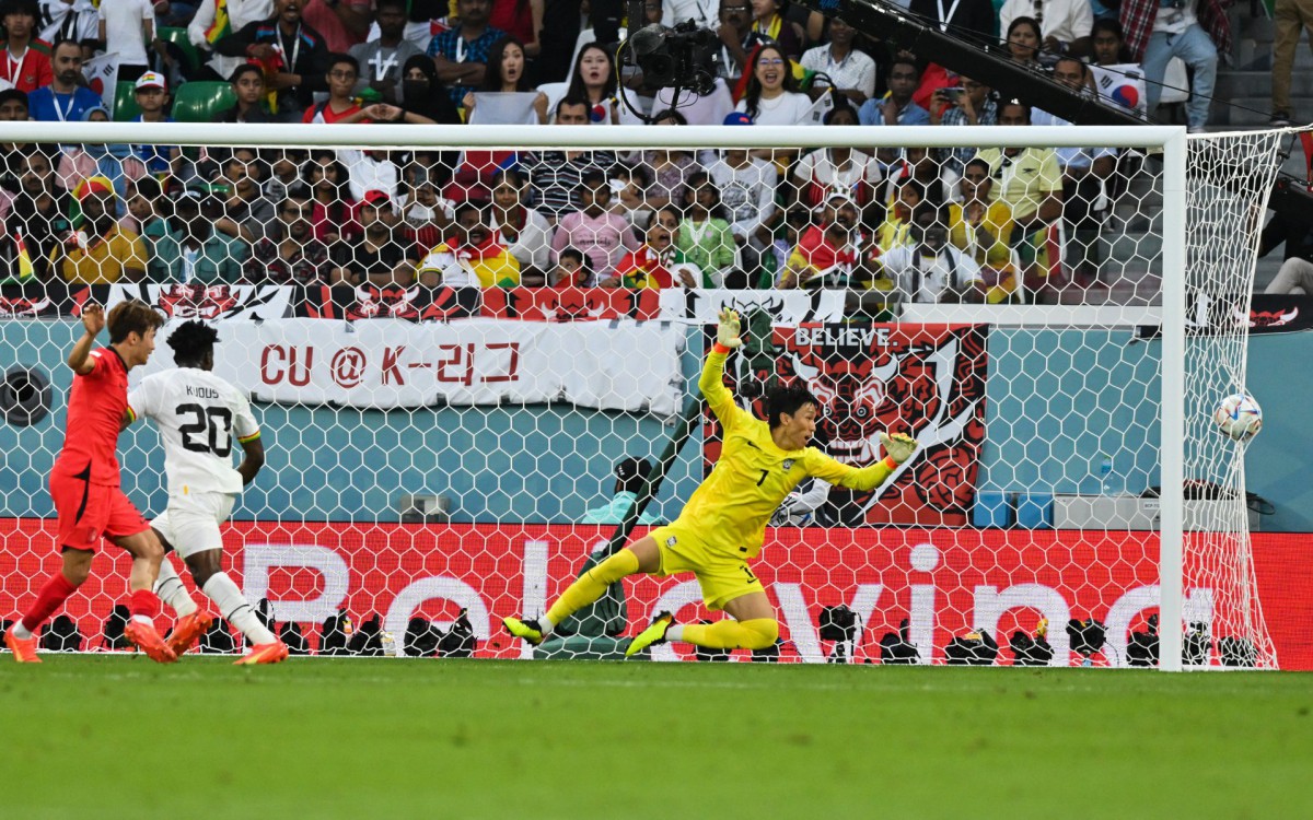 Coreia do Sul e Gana se enfrentaram pela segunda rodada da fase de grupos da Copa do Mundo - AFP