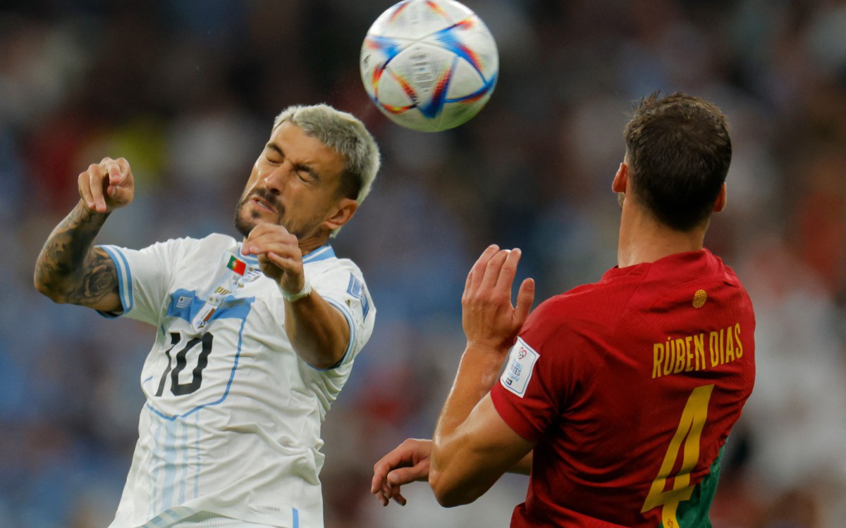 Arrascaeta entrou durante o segundo tempo de Portugal x Uruguai